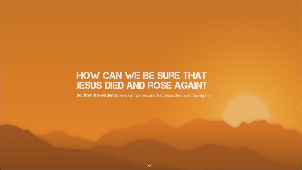 How can we be sure that Jesus dies and rose again? slide